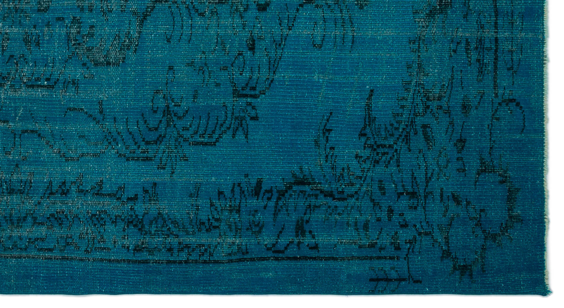 Atina Turquoise Vintage Wool Handmade Area Rug 4'9" x 8'9"
