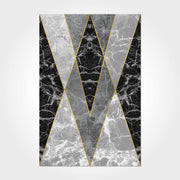 Geometric Area Rug – Washable Non Slip Chenille Cotton Carpet with Modern Design
