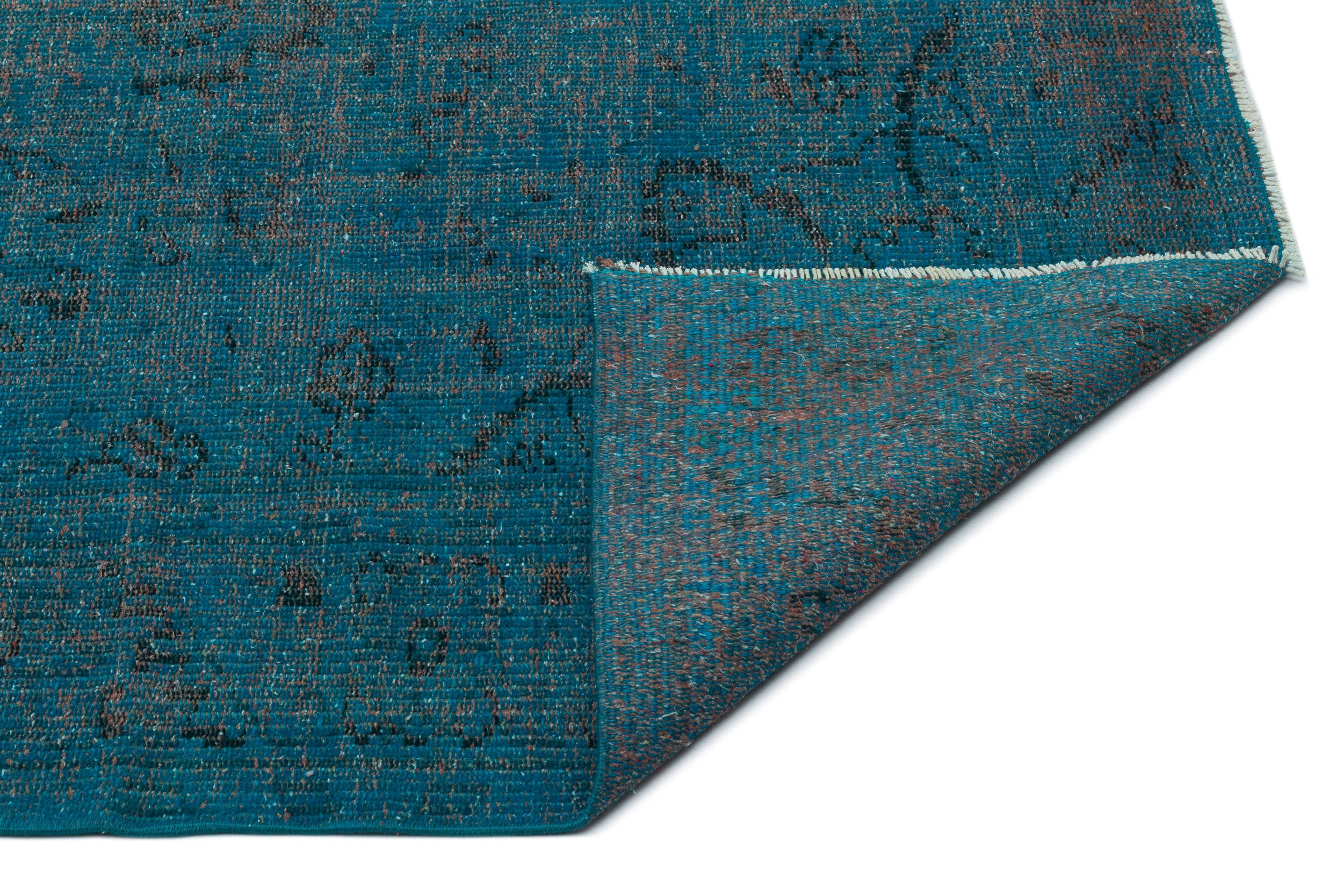 Atina Turquoise Vintage Wool Handmade Area Rug 5'1" x 8'10"