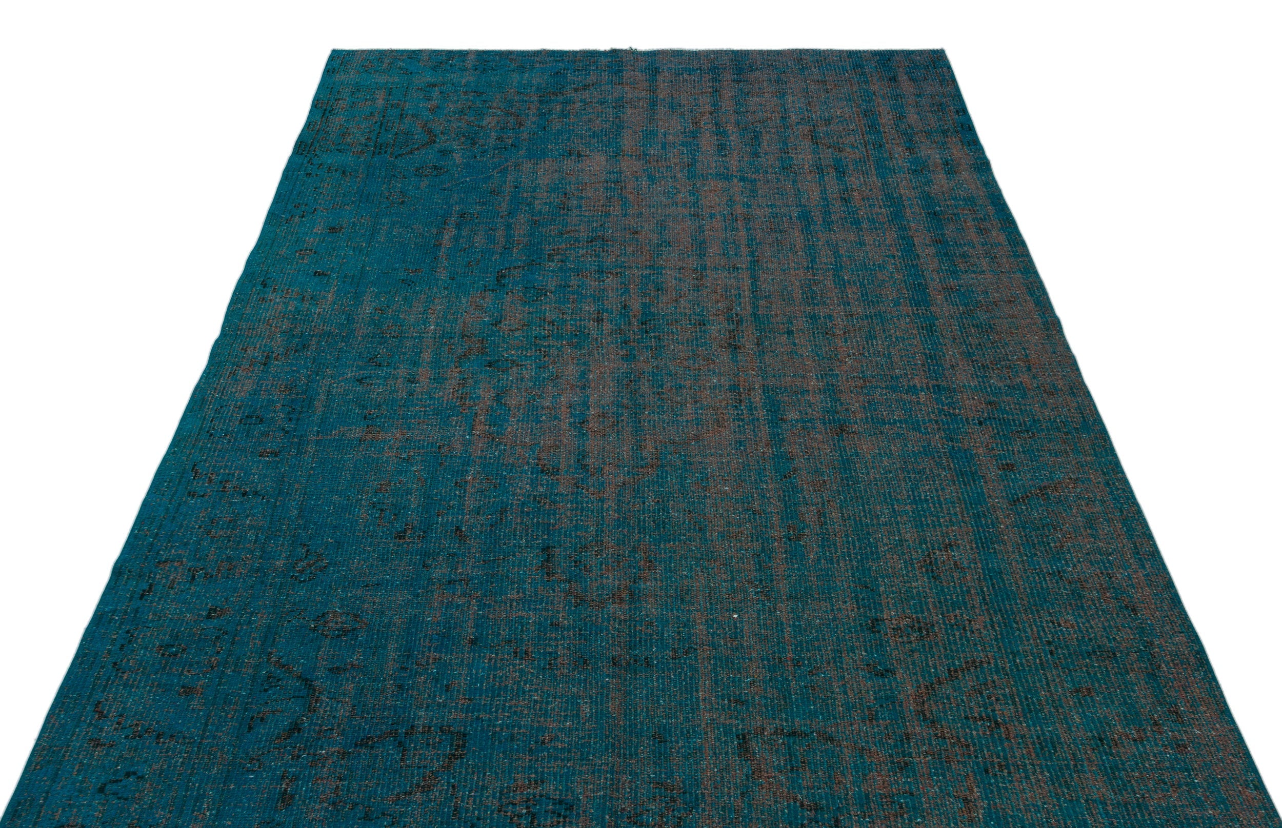 Atina Turquoise Vintage Wool Handmade Area Rug 5'1" x 8'10"