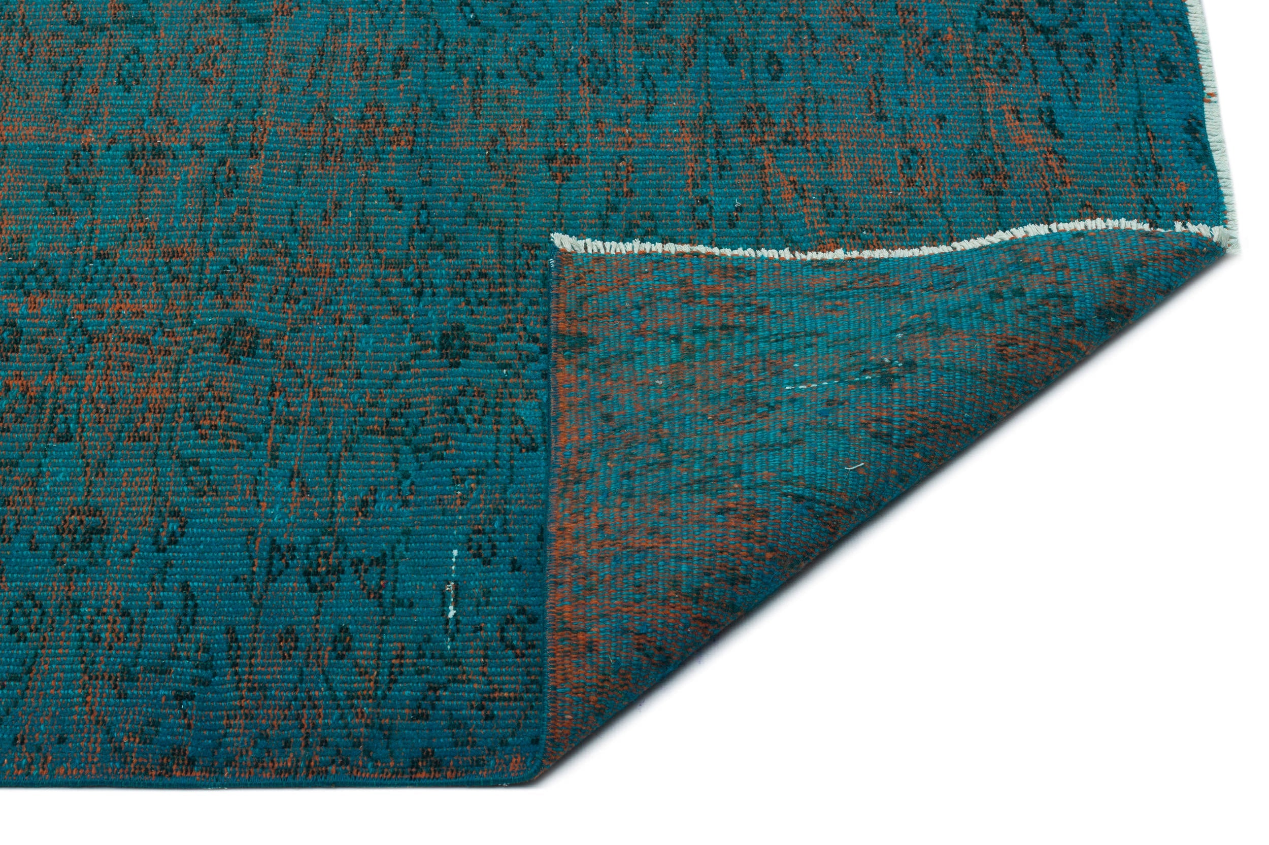 Atina Turquoise Vintage Wool Handmade Area Rug 5'2" x 7'11"