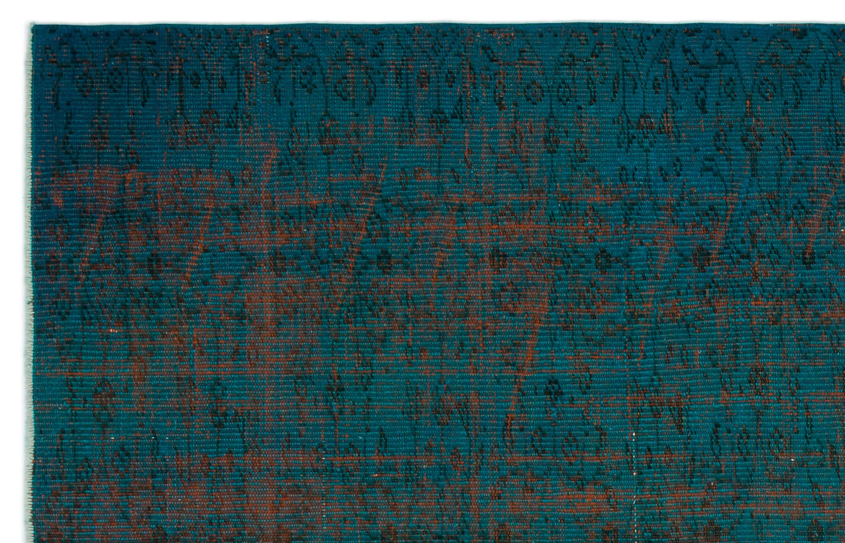 Atina Turquoise Vintage Wool Handmade Area Rug 5'2" x 7'11"