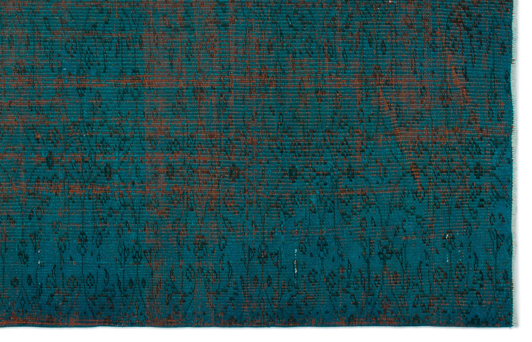 Atina Turquoise Vintage Wool Handmade Area Rug 5'2" x 7'11"