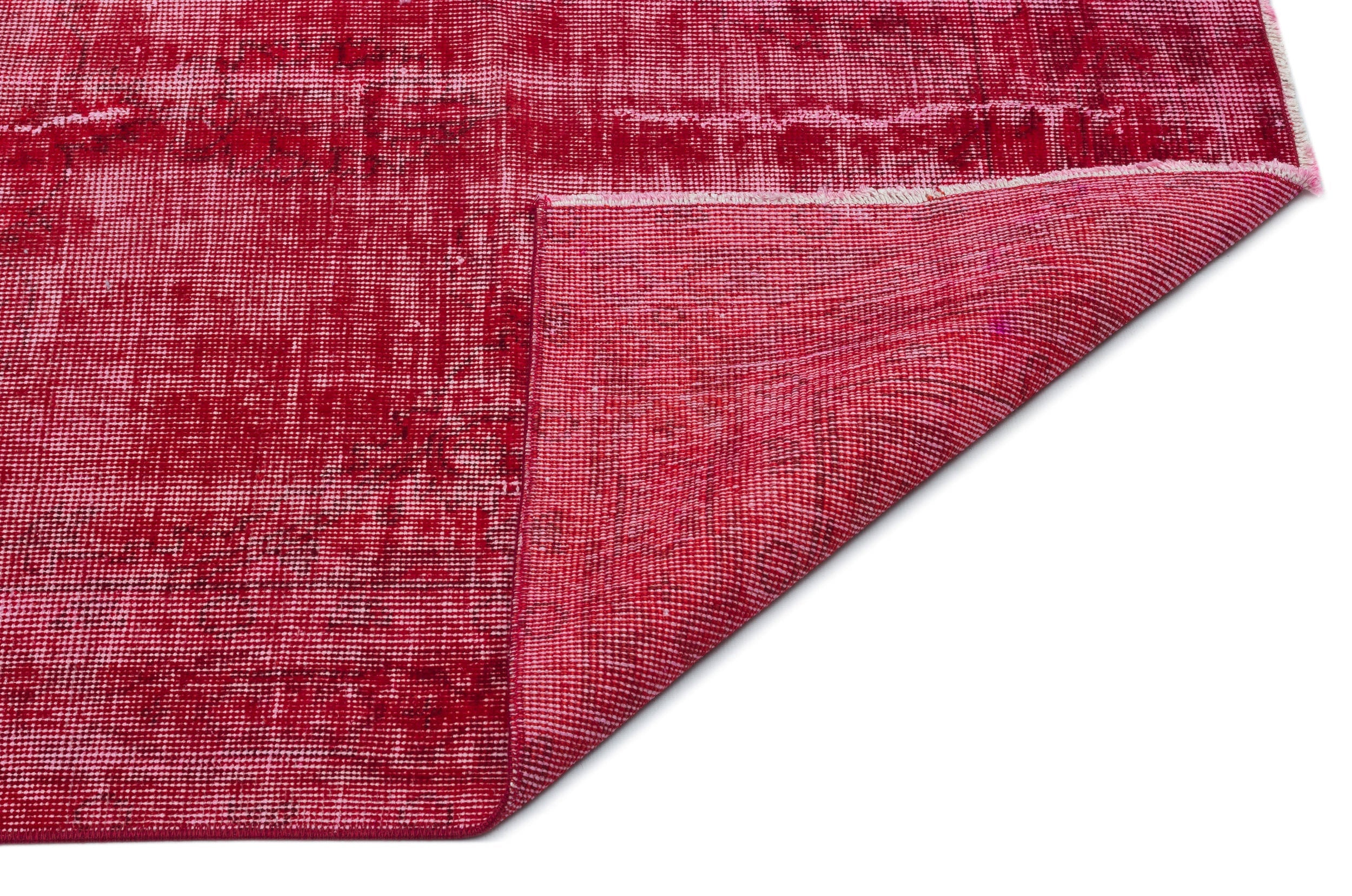 Atina Red Vintage Wool Handmade Area Rug 3'8" x 6'10"