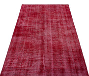 Atina Red Vintage Wool Handmade Area Rug 3'8" x 6'10"