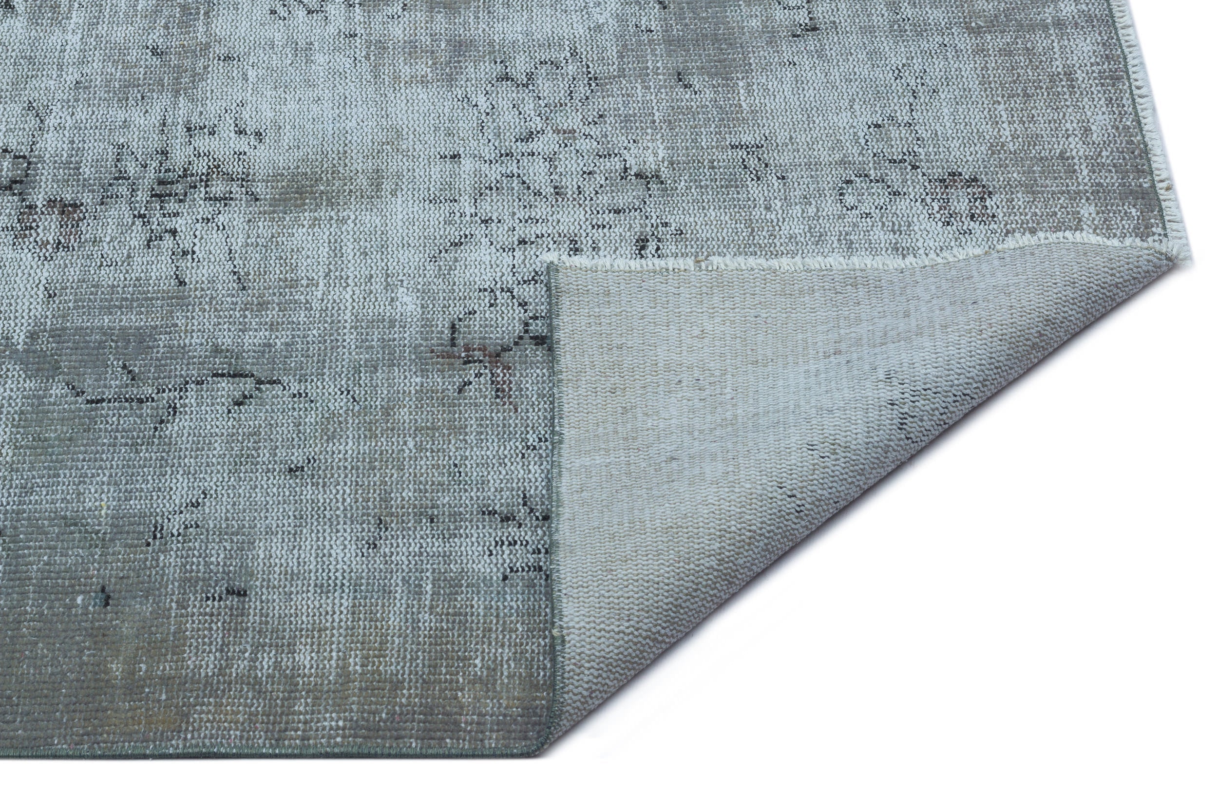 Atina Blue Vintage Wool Handmade Area Rug 6'0" x 9'10"