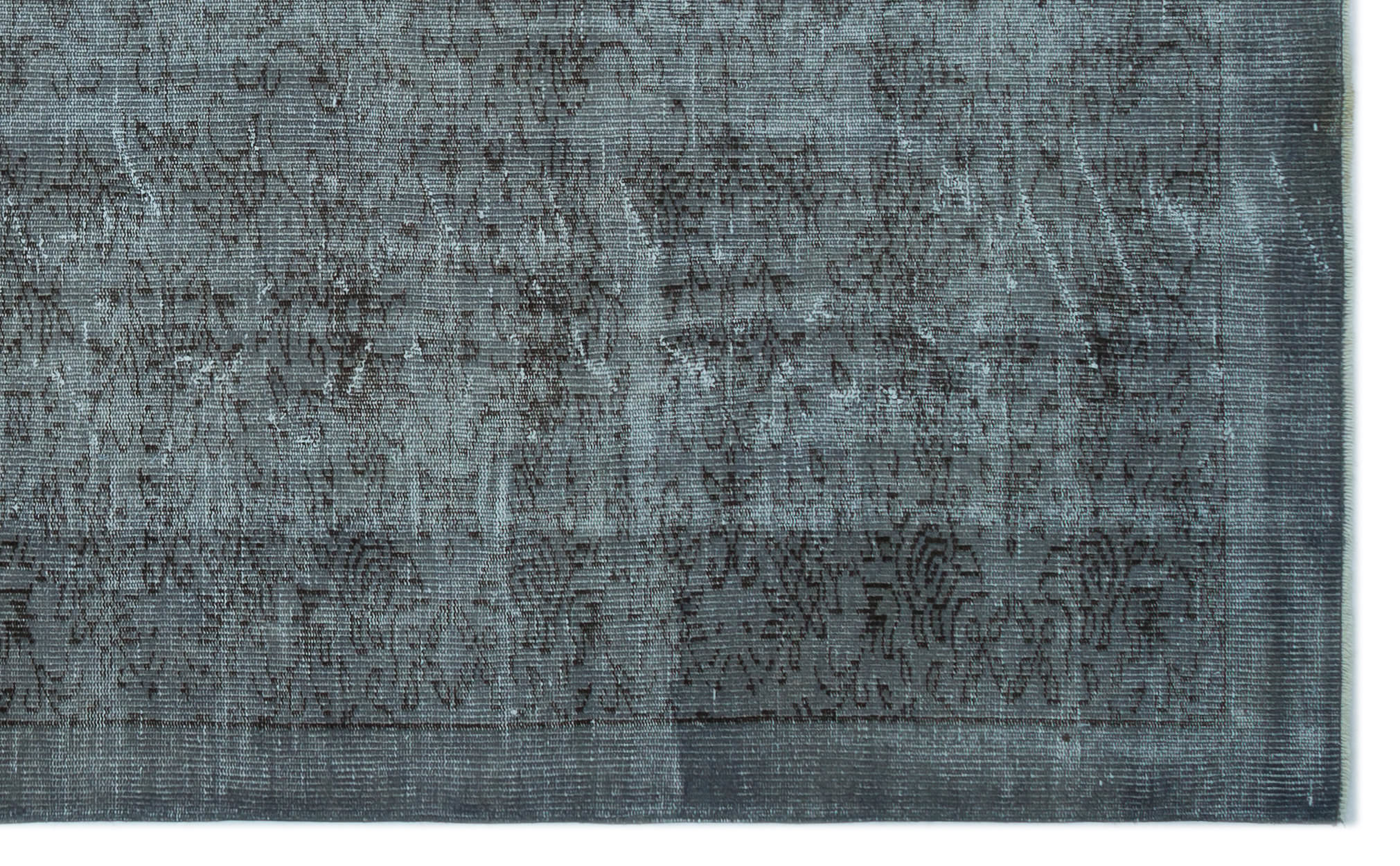 Atina Grey Vintage Wool Handmade Area Rug 5'7" x 9'6"