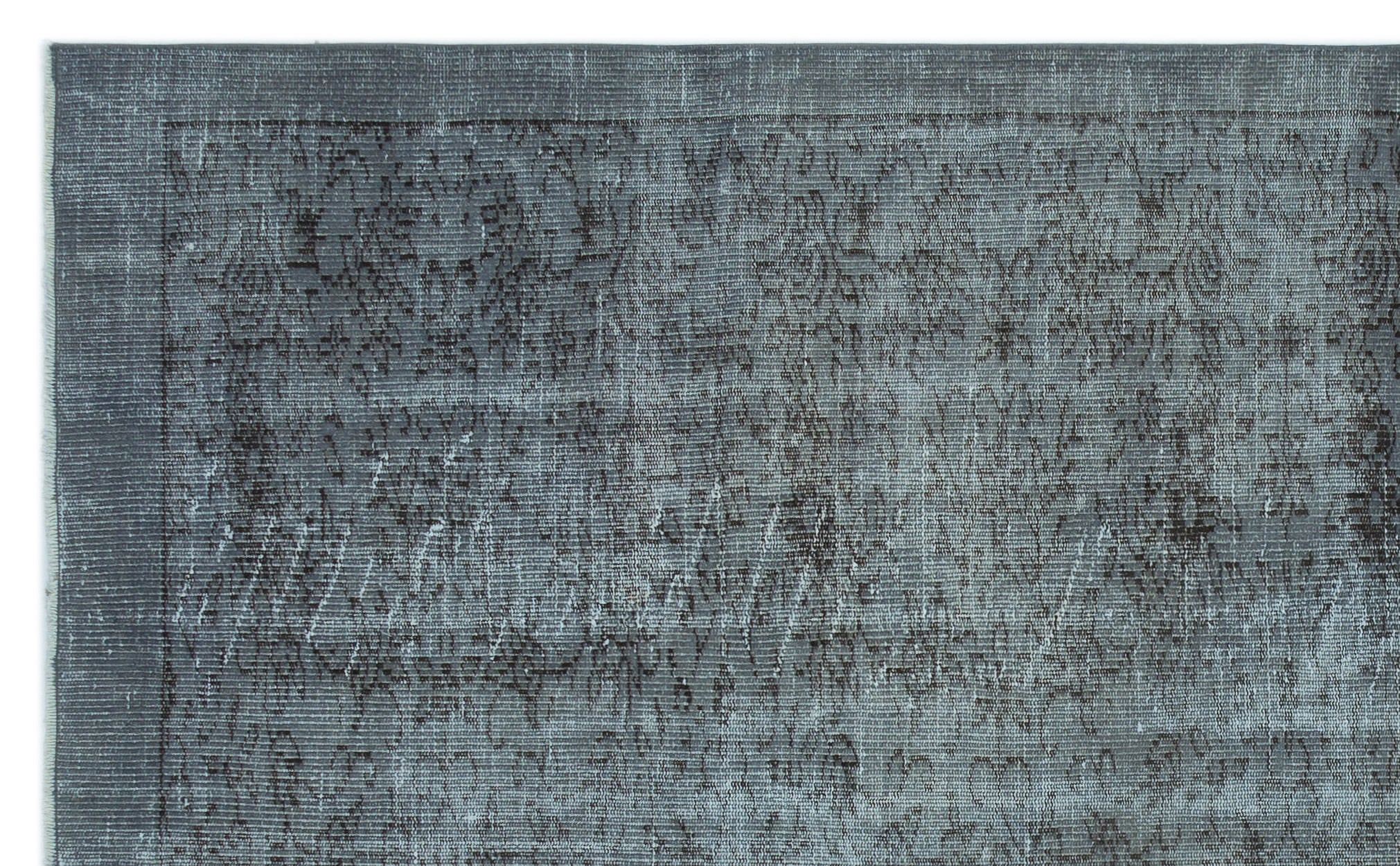 Atina Grey Vintage Wool Handmade Area Rug 5'7" x 9'6"