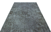 Atina Grey Vintage Wool Handmade Area Rug 5'9" x 9'1"