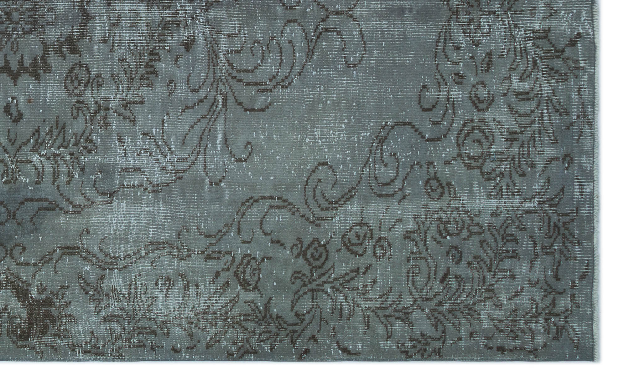 Atina Grey Vintage Wool Handmade Area Rug 5'9" x 9'1"