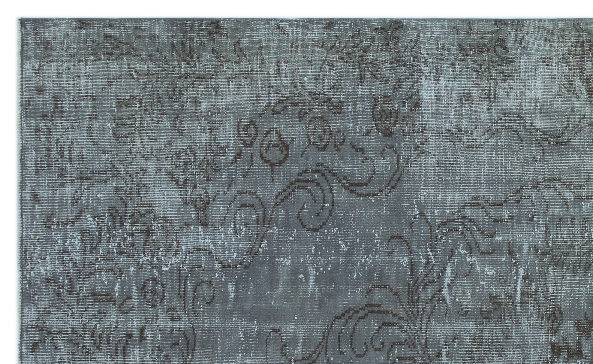 Atina Grey Vintage Wool Handmade Area Rug 5'9" x 9'1"