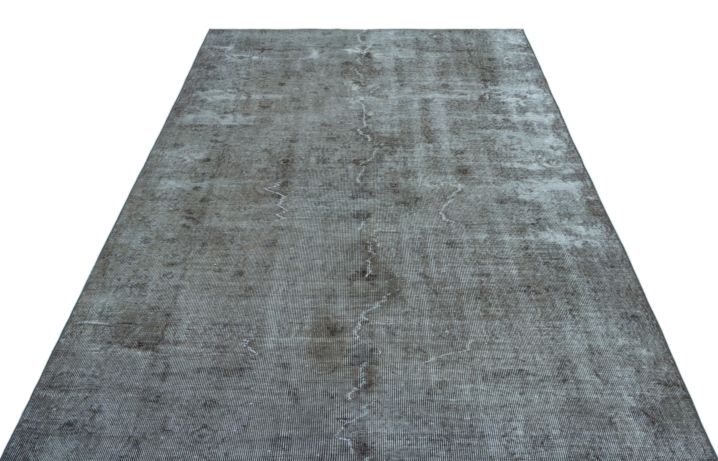Atina Grey Vintage Wool Handmade Area Rug 5'7" x 8'8"