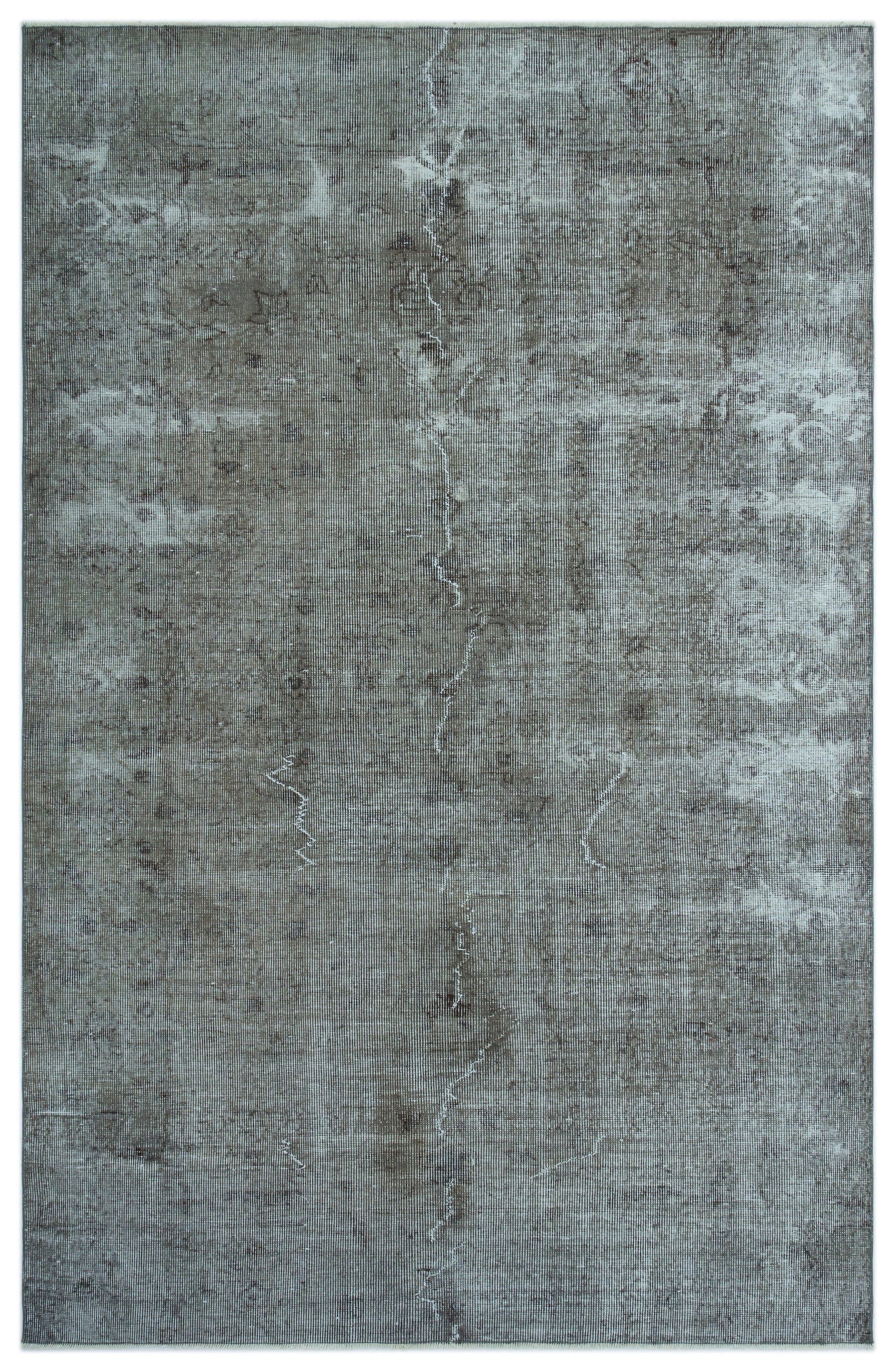 Atina Grey Vintage Wool Handmade Area Rug 5'7" x 8'8"