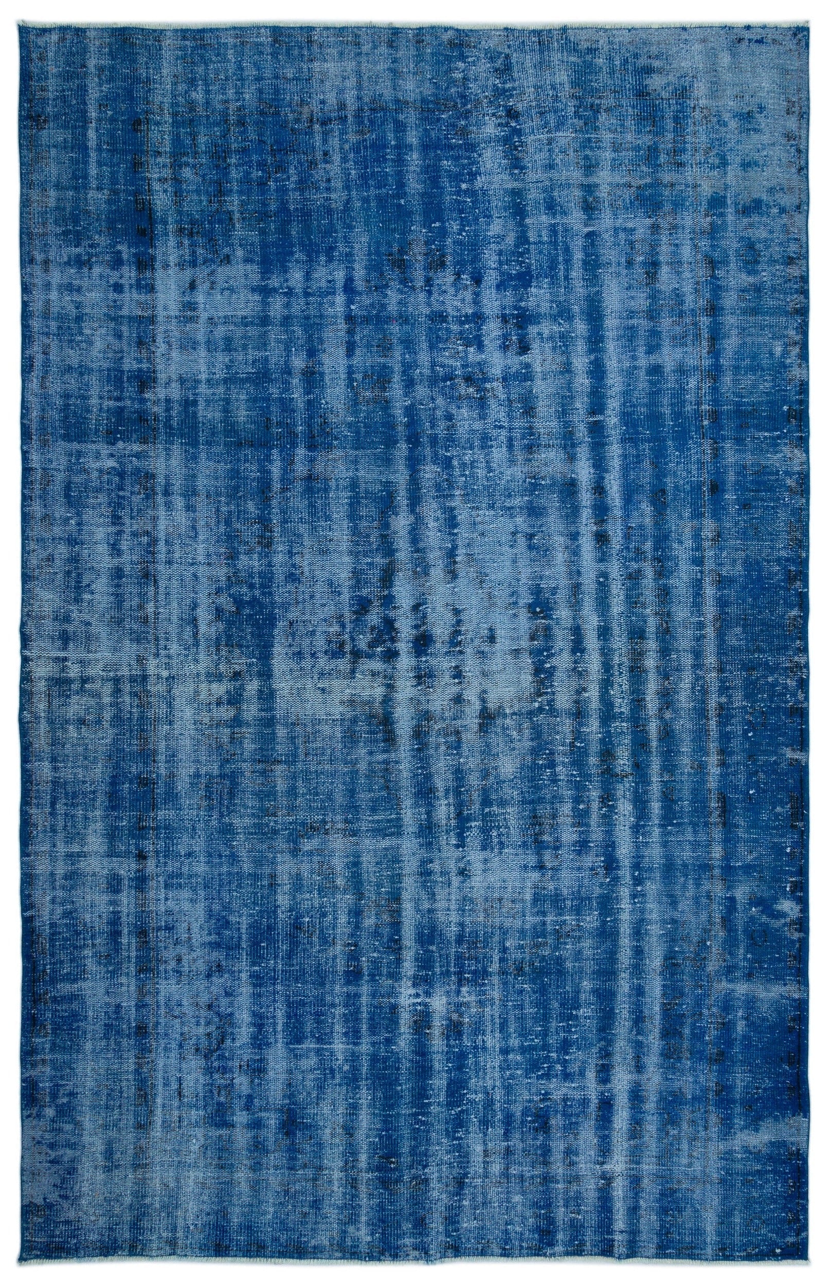 Atina Blue Vintage Wool Handmade Area Rug 5'11" x 9'5"