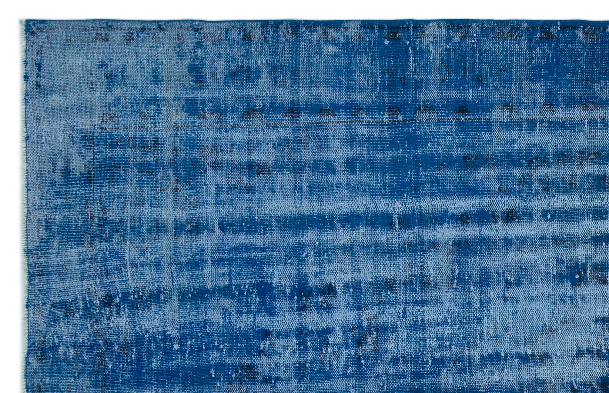 Atina Blue Vintage Wool Handmade Area Rug 5'11" x 9'5"