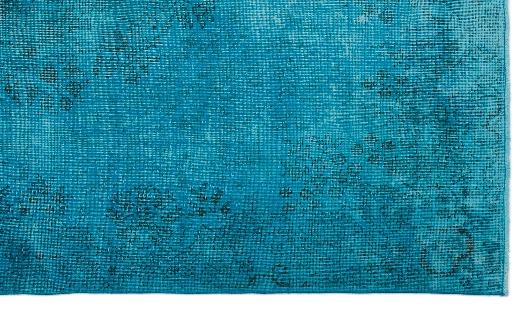 Atina Turquoise Vintage Wool Handmade Area Rug 5'7" x 9'5"