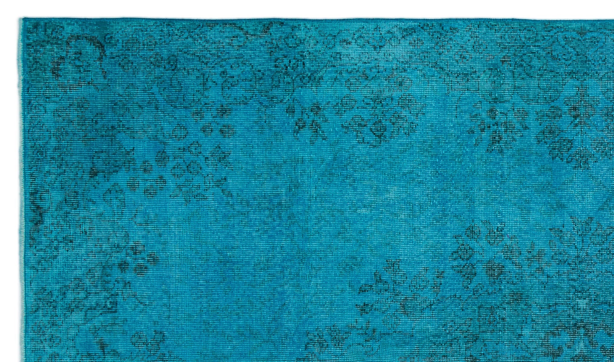 Atina Turquoise Vintage Wool Handmade Area Rug 5'7" x 9'5"