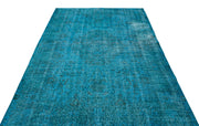 Atina Turquoise Vintage Wool Handmade Area Rug 5'10" x 9'1"