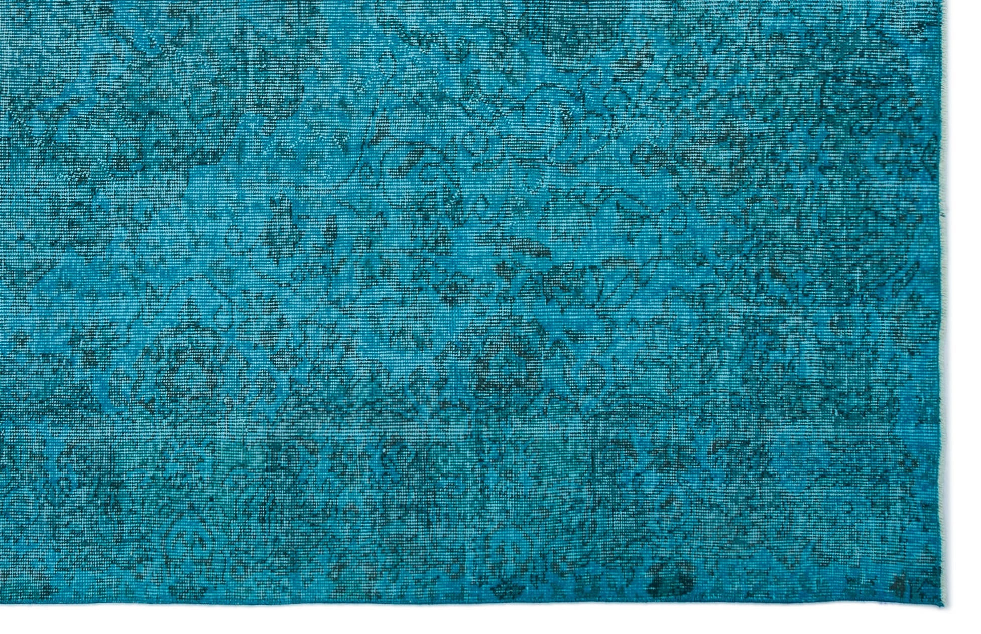 Atina Turquoise Vintage Wool Handmade Area Rug 5'10" x 9'1"