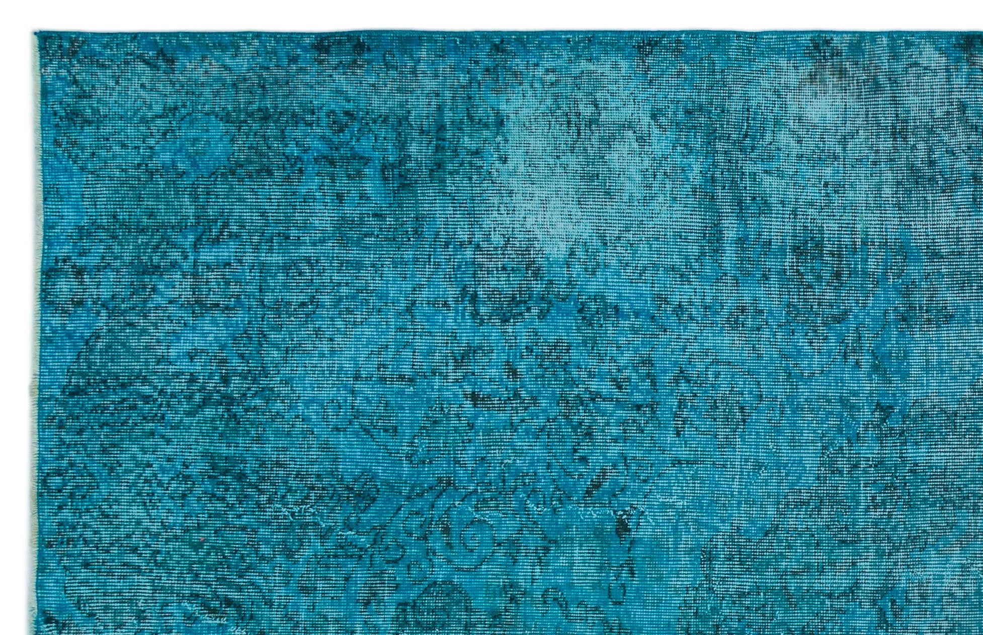 Atina Turquoise Vintage Wool Handmade Area Rug 5'10" x 9'1"