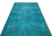 Atina Turquoise Vintage Wool Handmade Area Rug 5'2" x 9'6"
