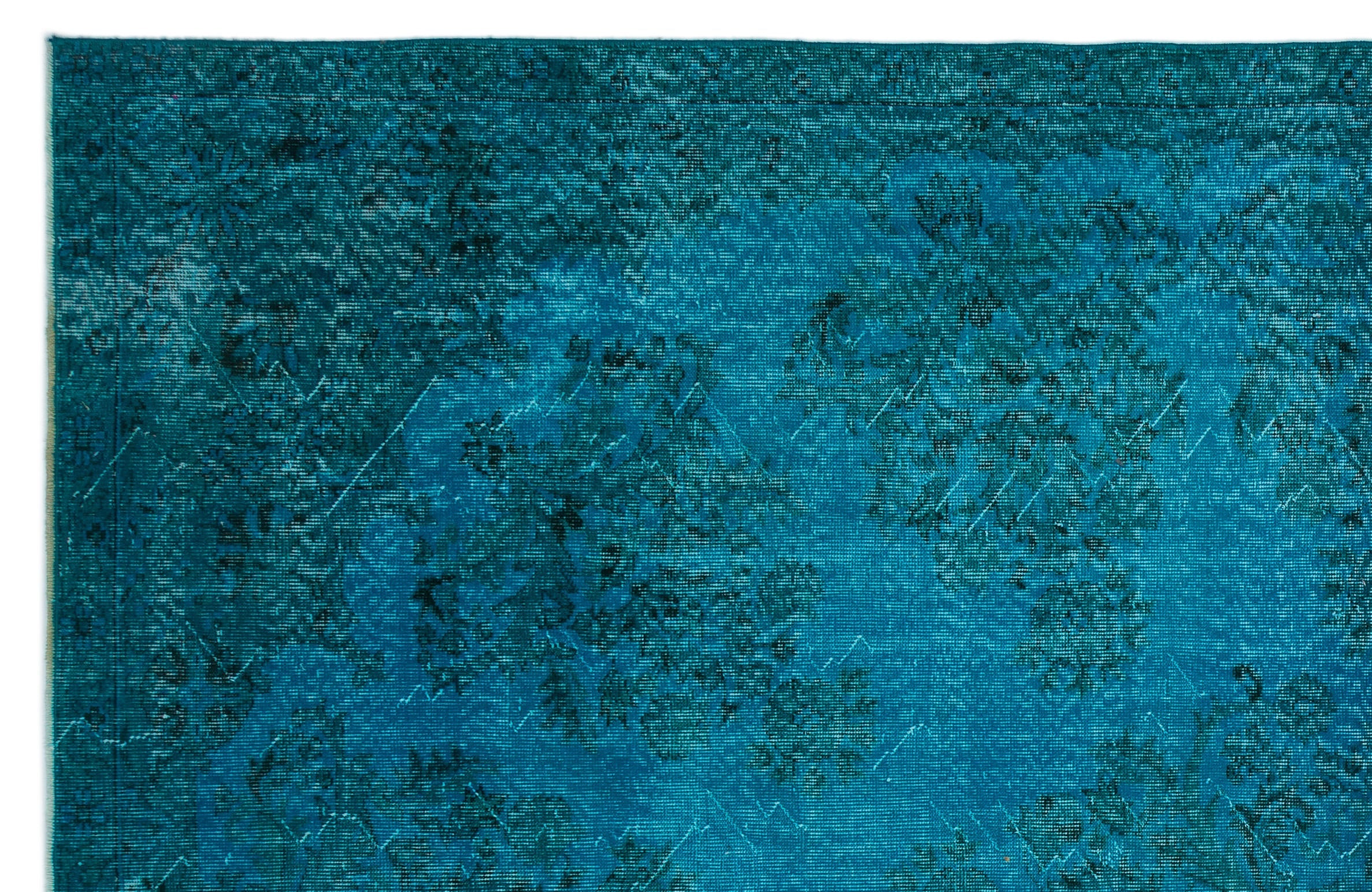 Atina Turquoise Vintage Wool Handmade Area Rug 7'2" x 10'11"