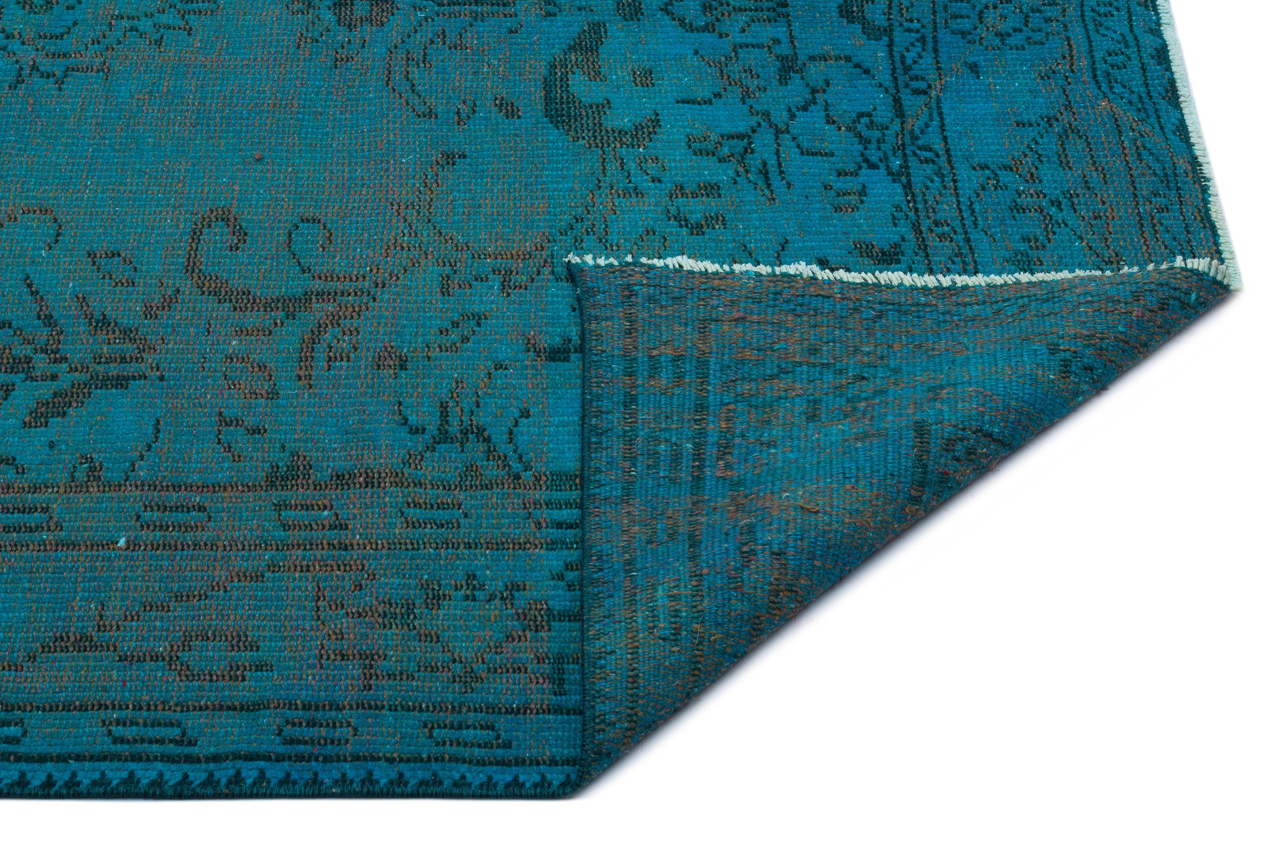 Atina Turquoise Vintage Wool Handmade Area Rug 5'2" x 8'4"