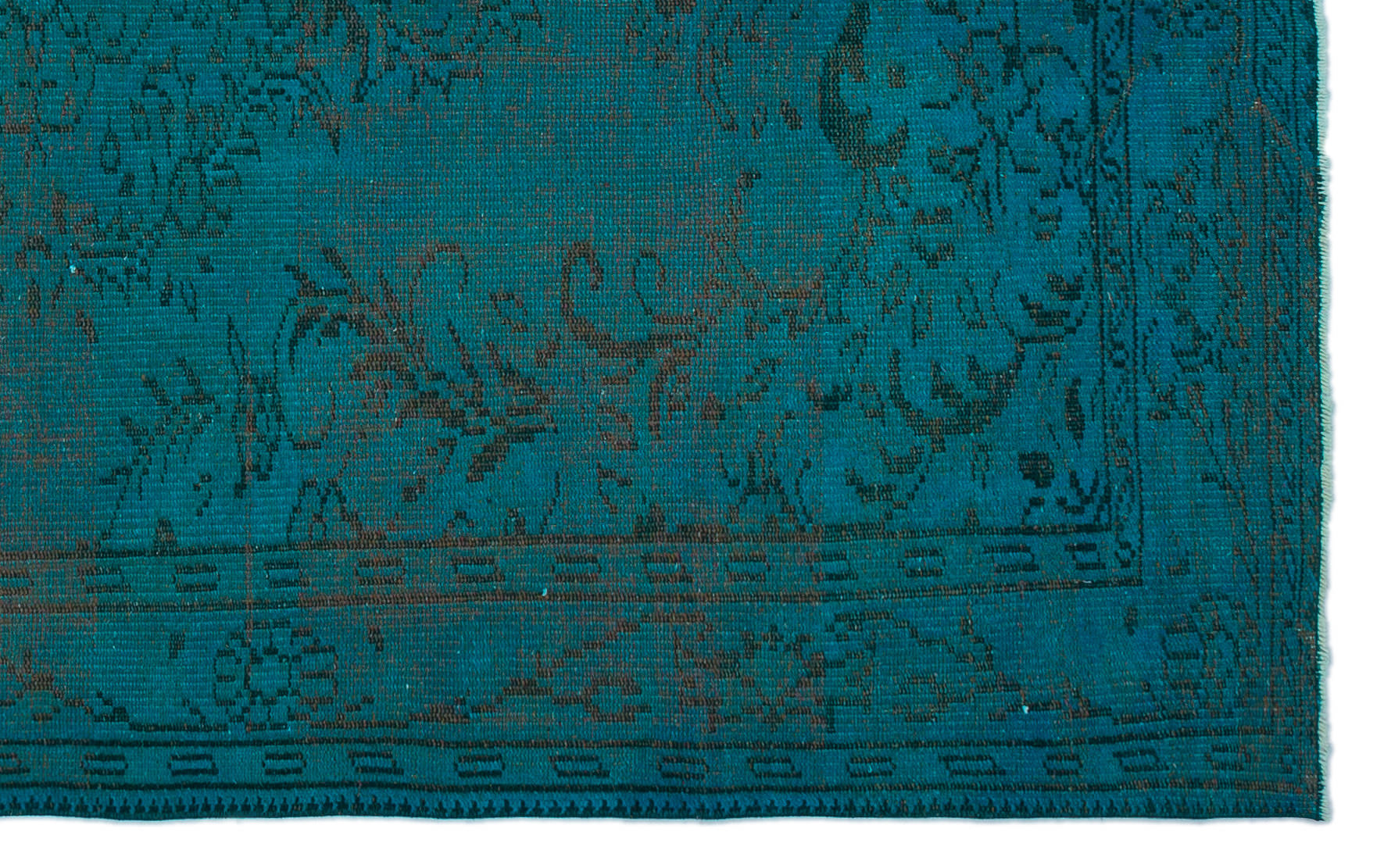 Atina Turquoise Vintage Wool Handmade Area Rug 5'2" x 8'4"