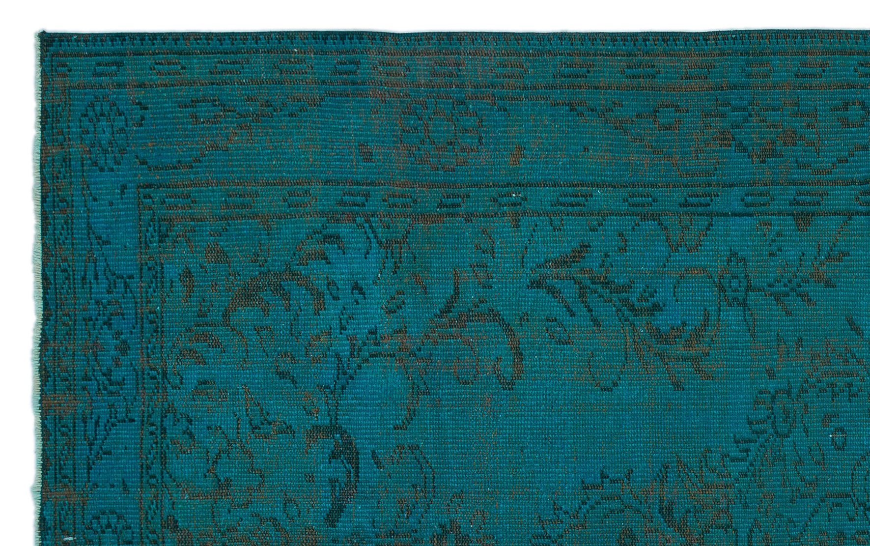 Atina Turquoise Vintage Wool Handmade Area Rug 5'2" x 8'4"