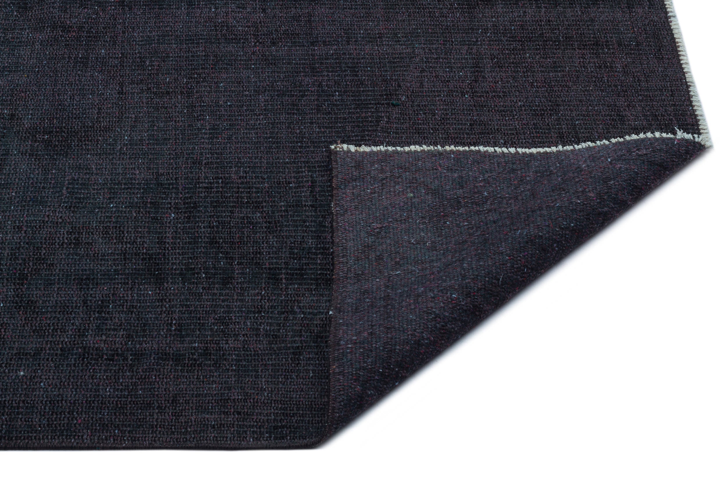 Atina Black Vintage Wool Handmade Area Rug 5'3" x 8'8"