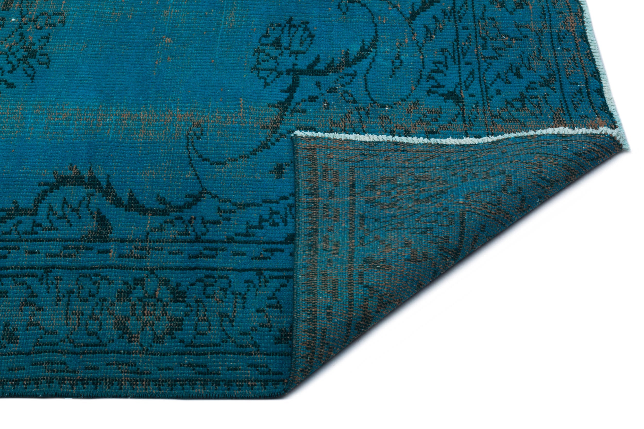 Atina Turquoise Vintage Wool Handmade Area Rug 5'10" x 9'6"