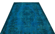 Atina Turquoise Vintage Wool Handmade Area Rug 5'8" x 9'4"
