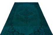 Atina Turquoise Vintage Wool Handmade Area Rug 5'3" x 9'0"