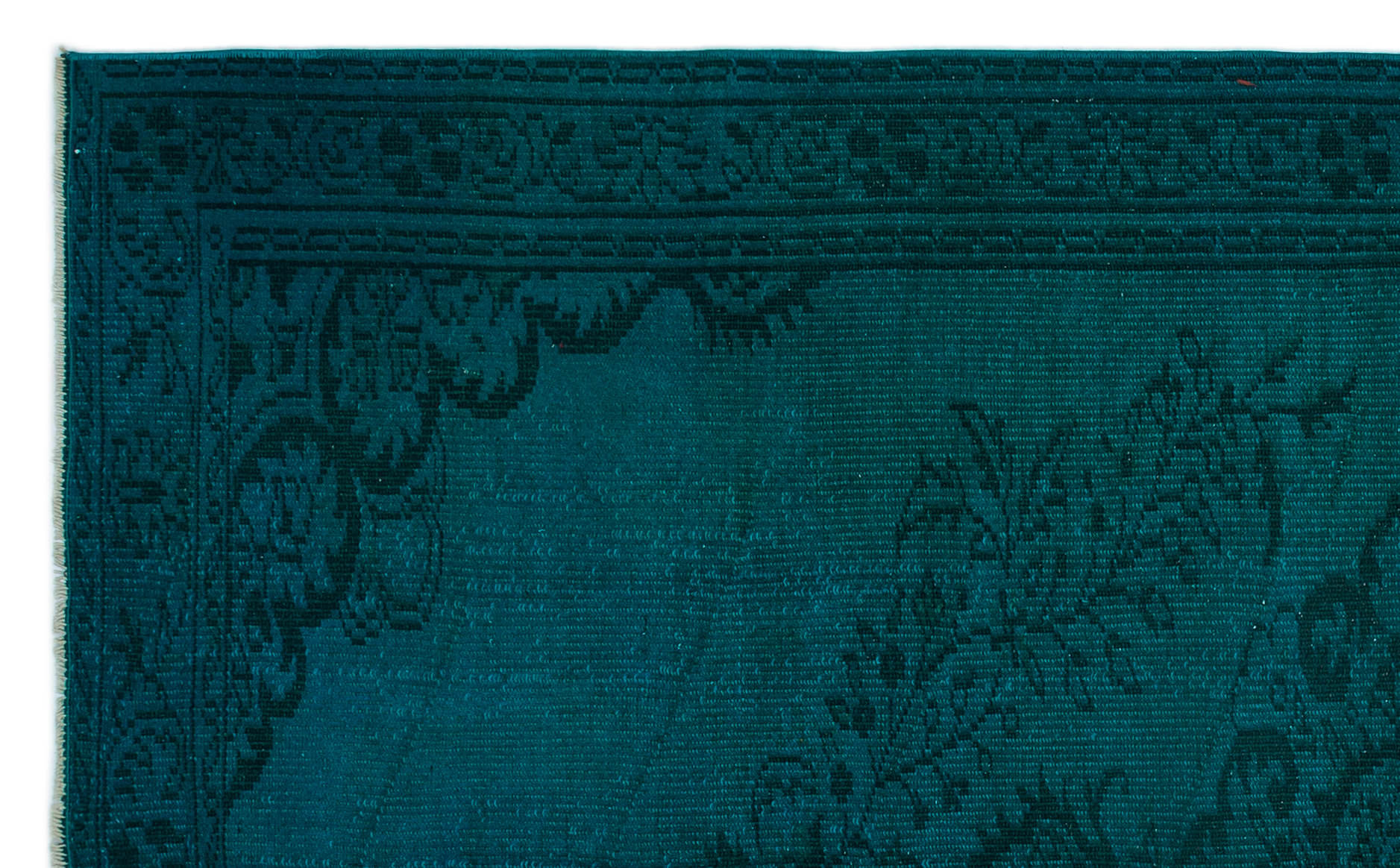 Atina Turquoise Vintage Wool Handmade Area Rug 5'3" x 9'0"