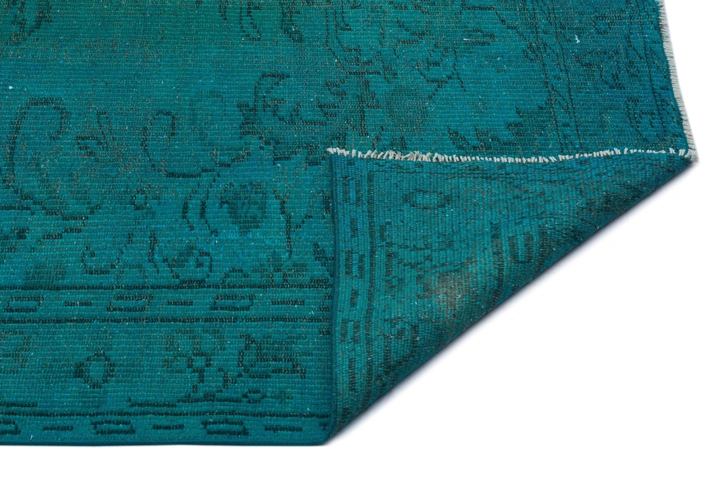 Atina Turquoise Vintage Wool Handmade Area Rug 5'9" x 8'8"