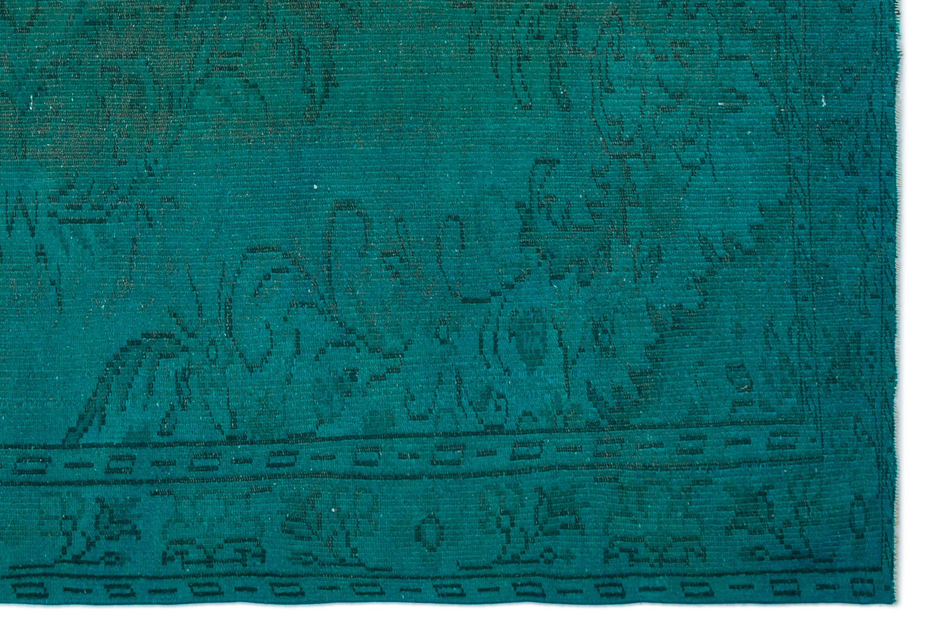 Atina Turquoise Vintage Wool Handmade Area Rug 5'9" x 8'8"