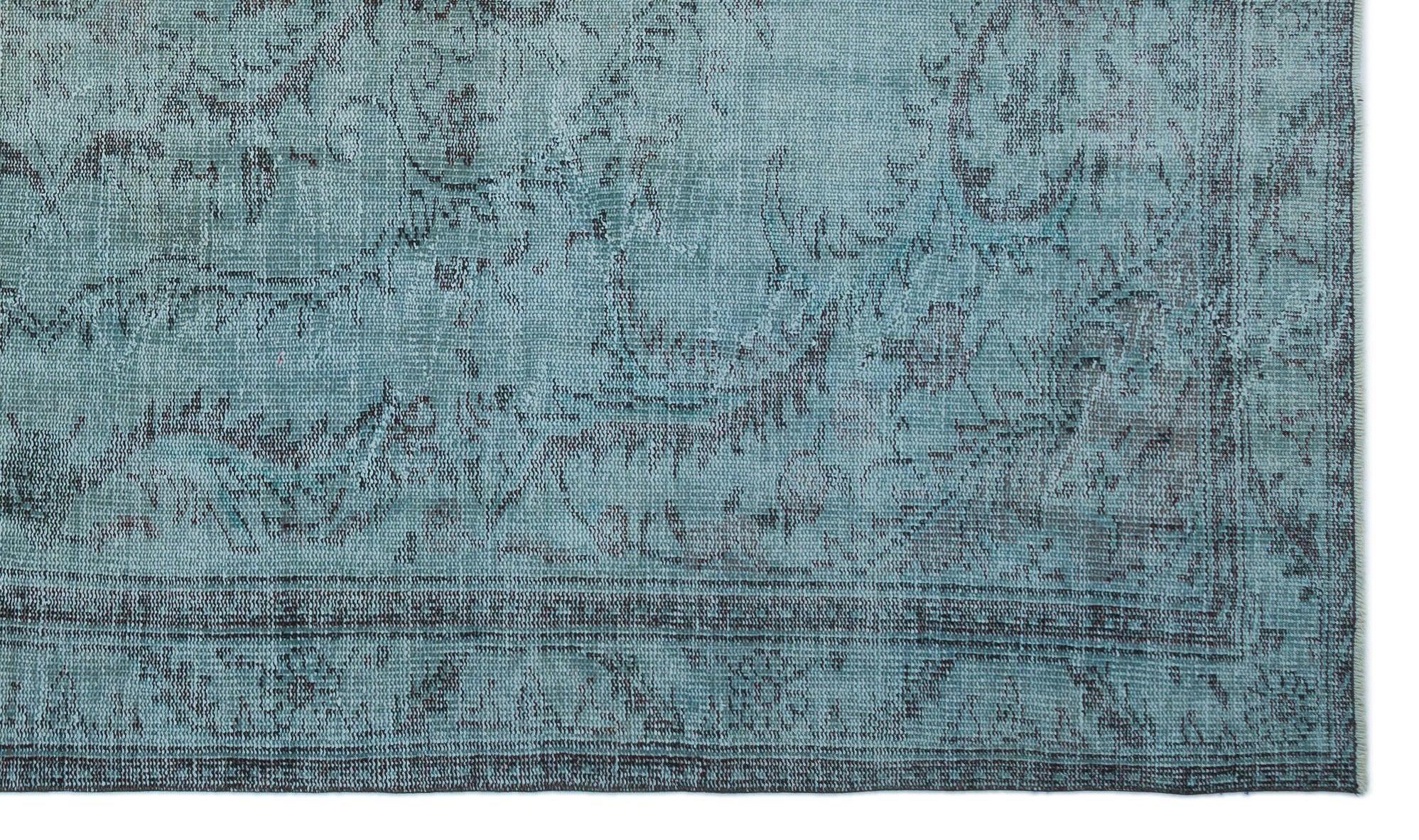 Atina Blue Vintage Wool Handmade Area Rug 5'6" x 9'4"