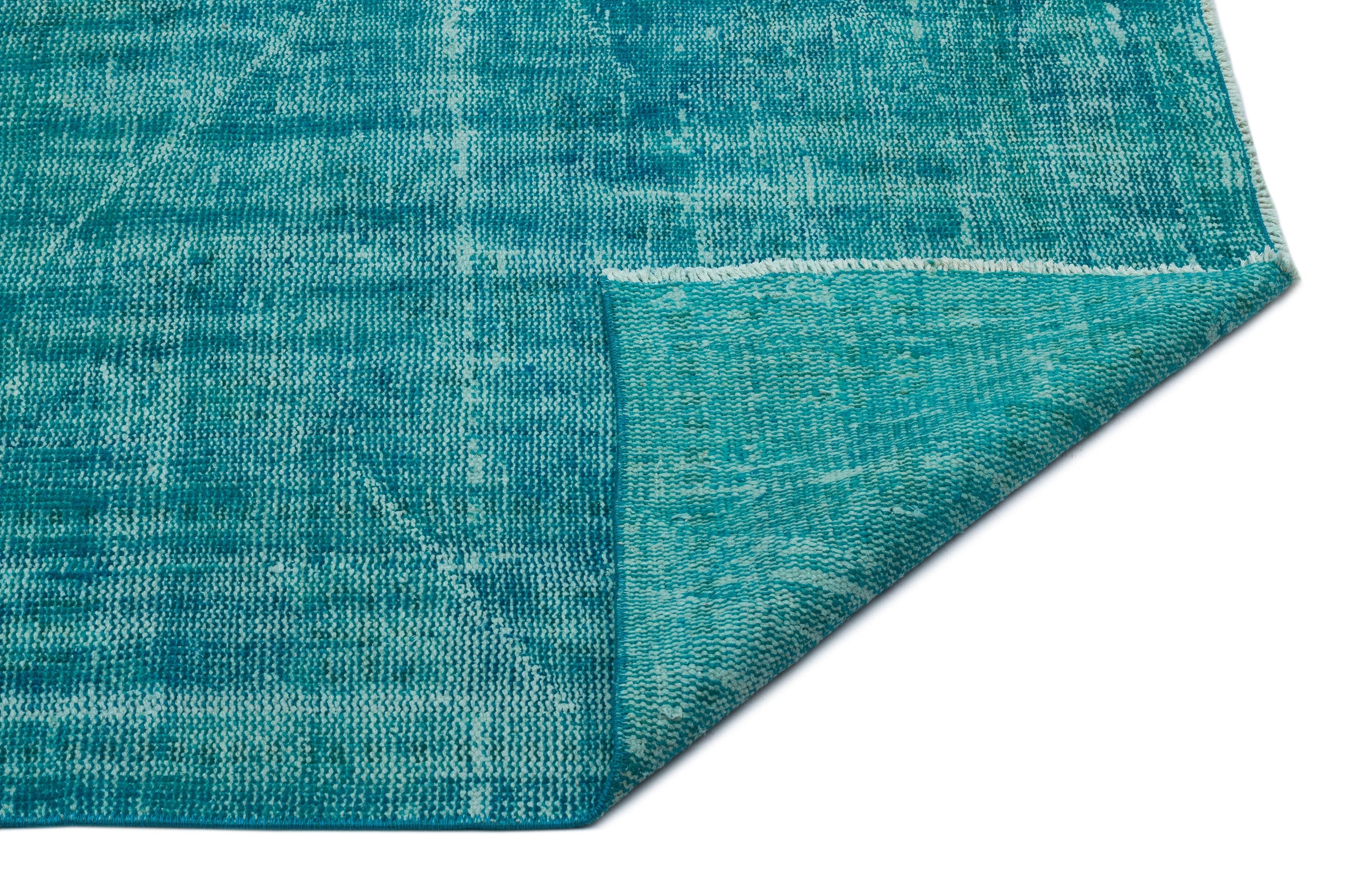 Atina Turquoise Vintage Wool Handmade Area Rug 6'2" x 9'9"