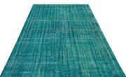 Atina Turquoise Vintage Wool Handmade Area Rug 6'2" x 9'9"