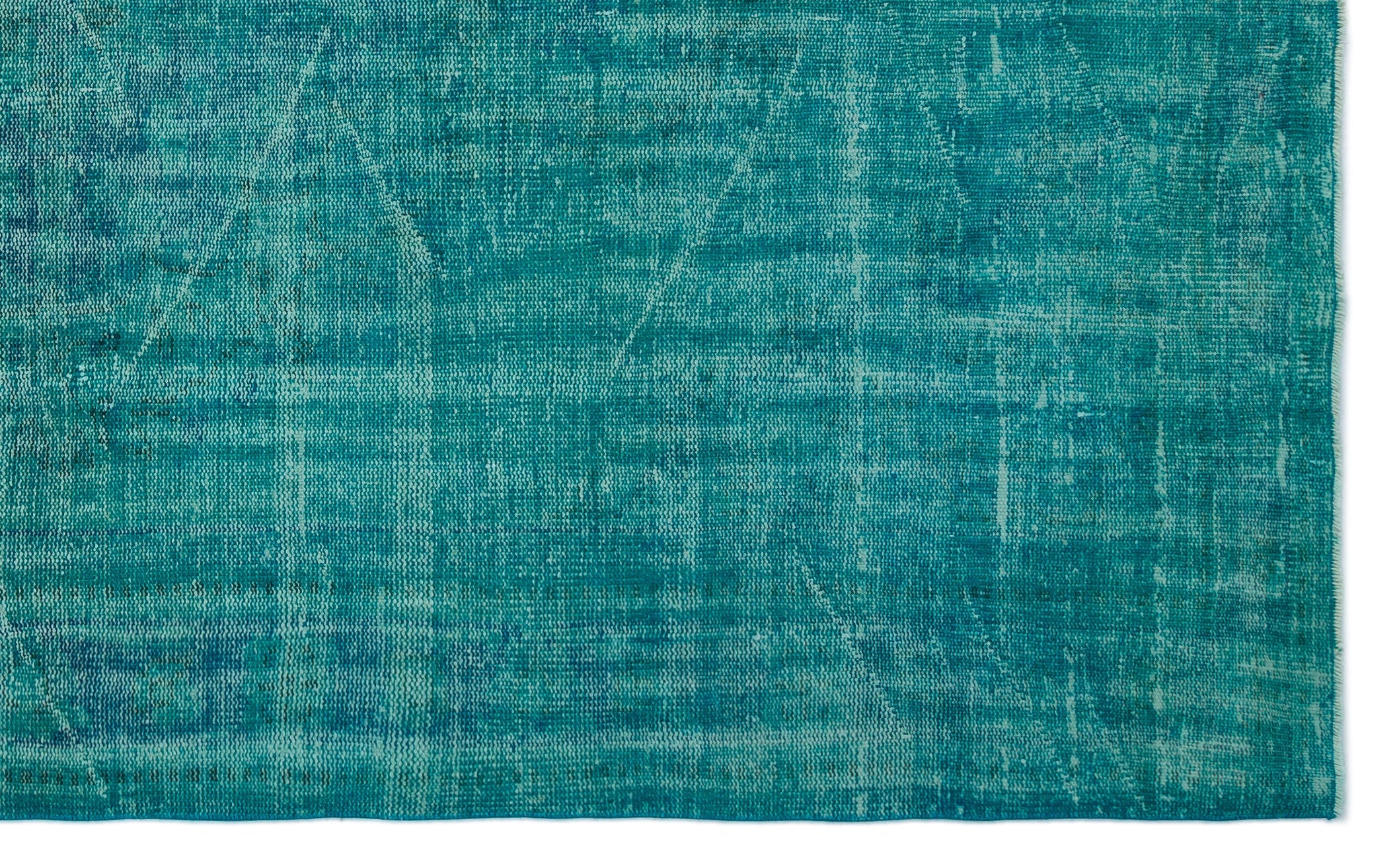 Atina Turquoise Vintage Wool Handmade Area Rug 6'2" x 9'9"