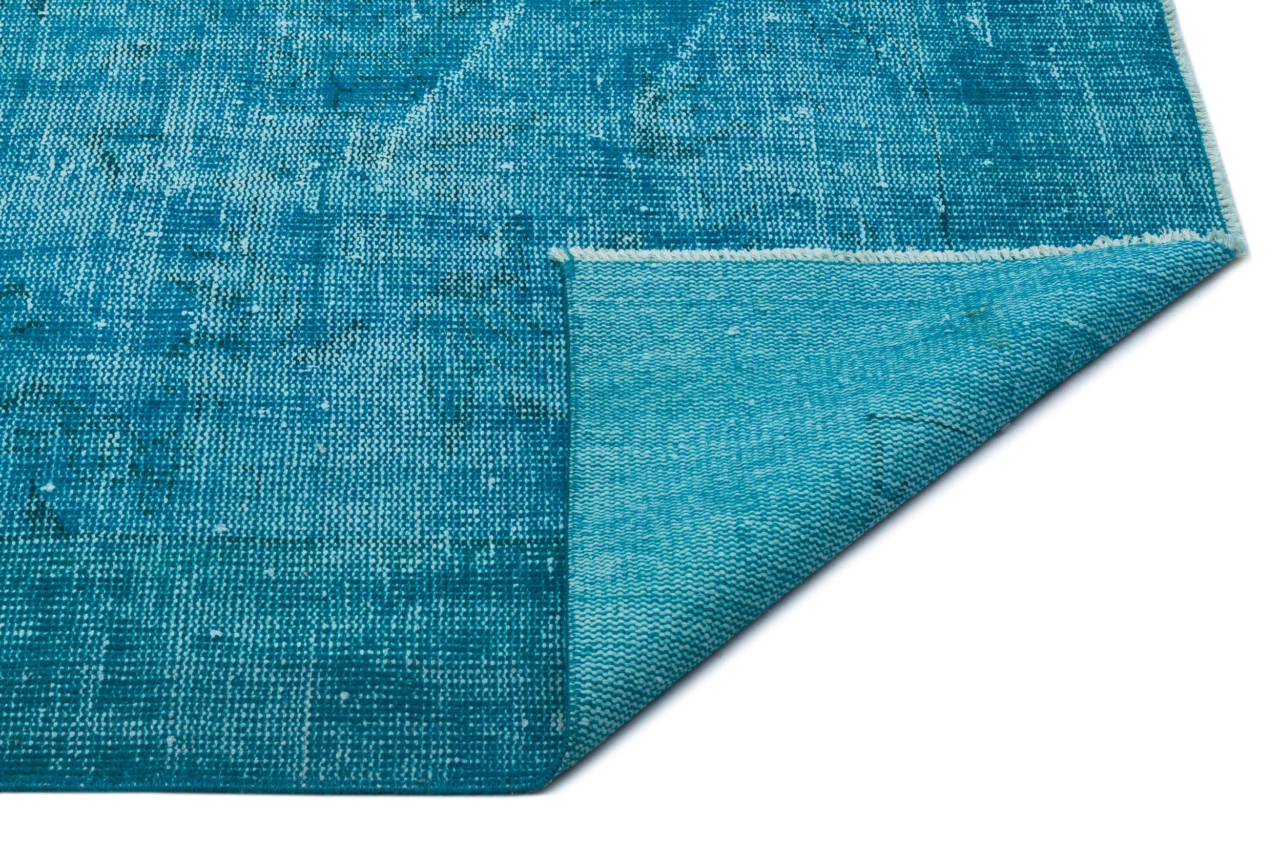 Atina Turquoise Vintage Wool Handmade Area Rug 7'2" x 10'2"