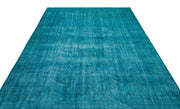 Atina Turquoise Vintage Wool Handmade Area Rug 7'2" x 10'2"