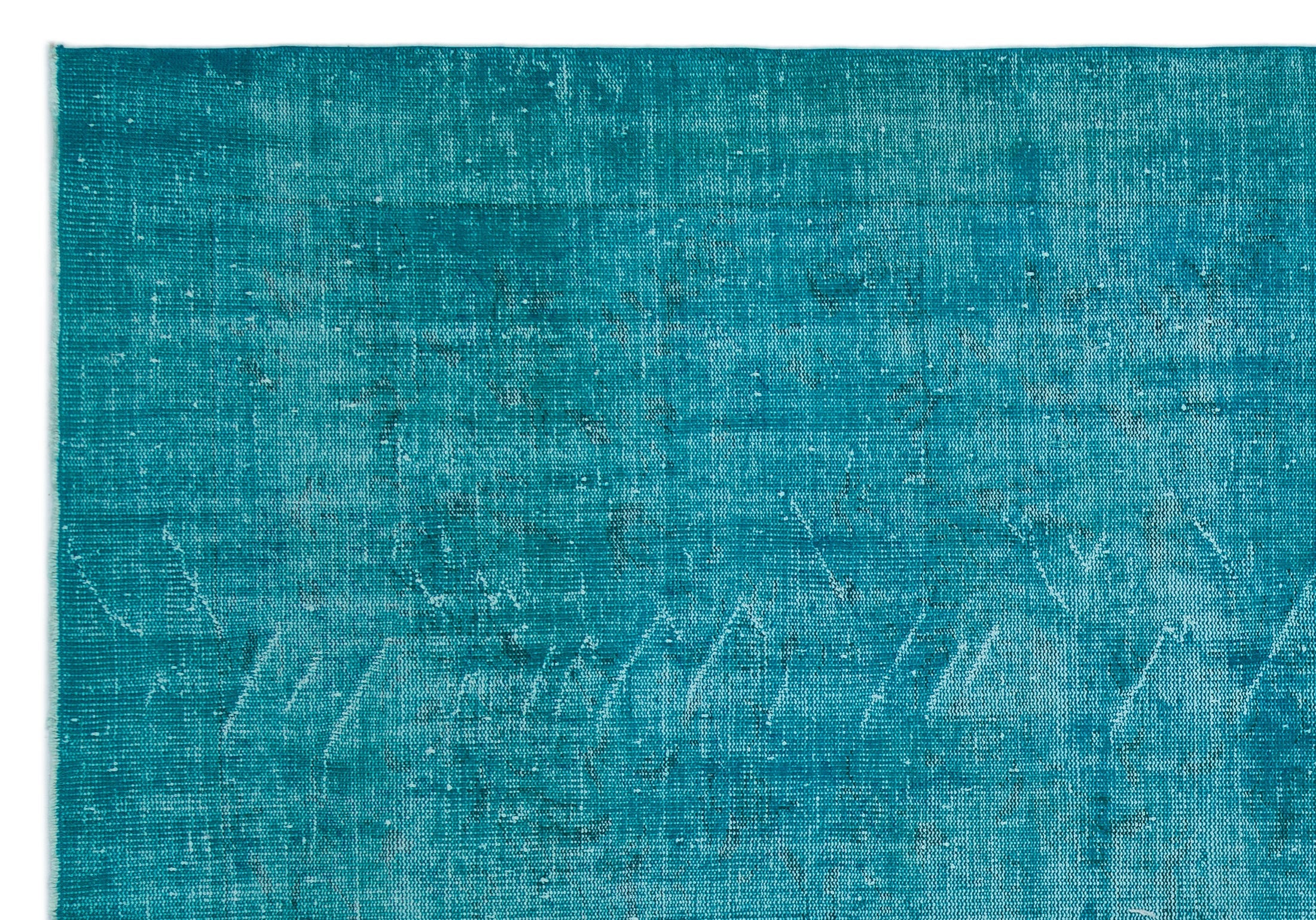 Atina Turquoise Vintage Wool Handmade Area Rug 7'2" x 10'2"