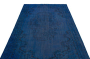 Atina Blue Vintage Wool Handmade Area Rug 5'3" x 8'4"