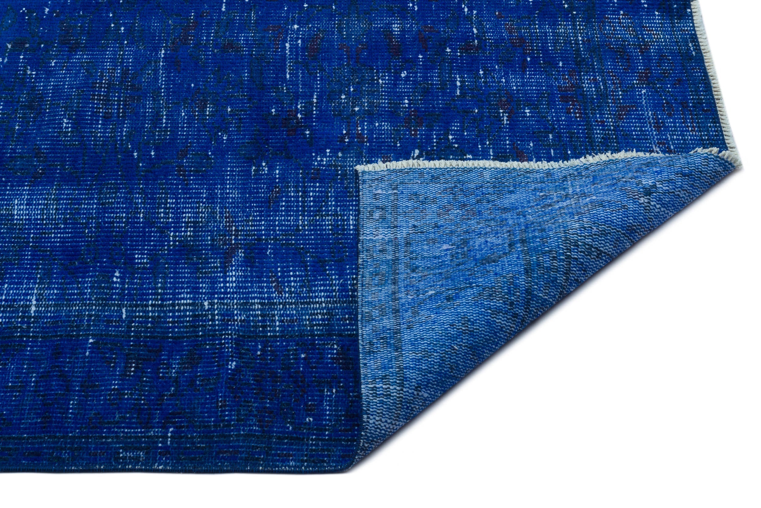 Atina Blue Vintage Wool Handmade Area Rug 5'10" x 9'7"