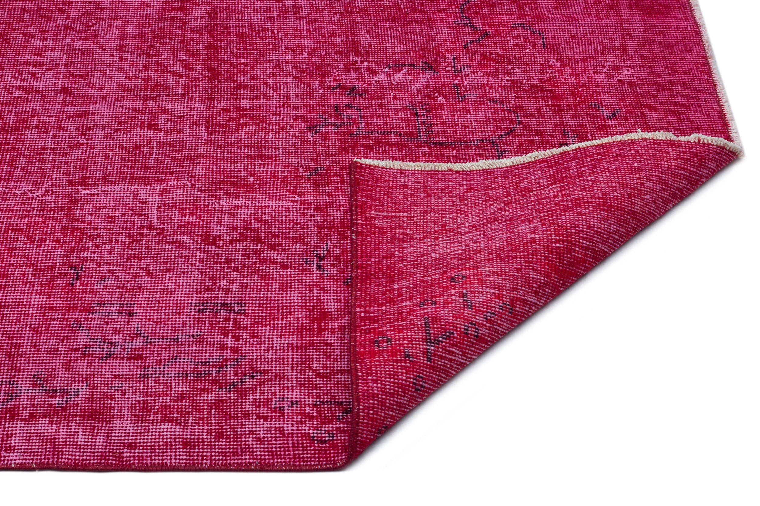 Atina Red Vintage Wool Handmade Area Rug 5'2" x 9'2"