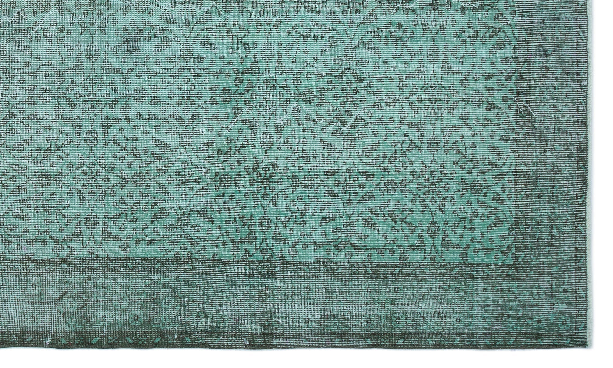 Atina Turquoise Vintage Wool Handmade Area Rug 5'7" x 9'7"