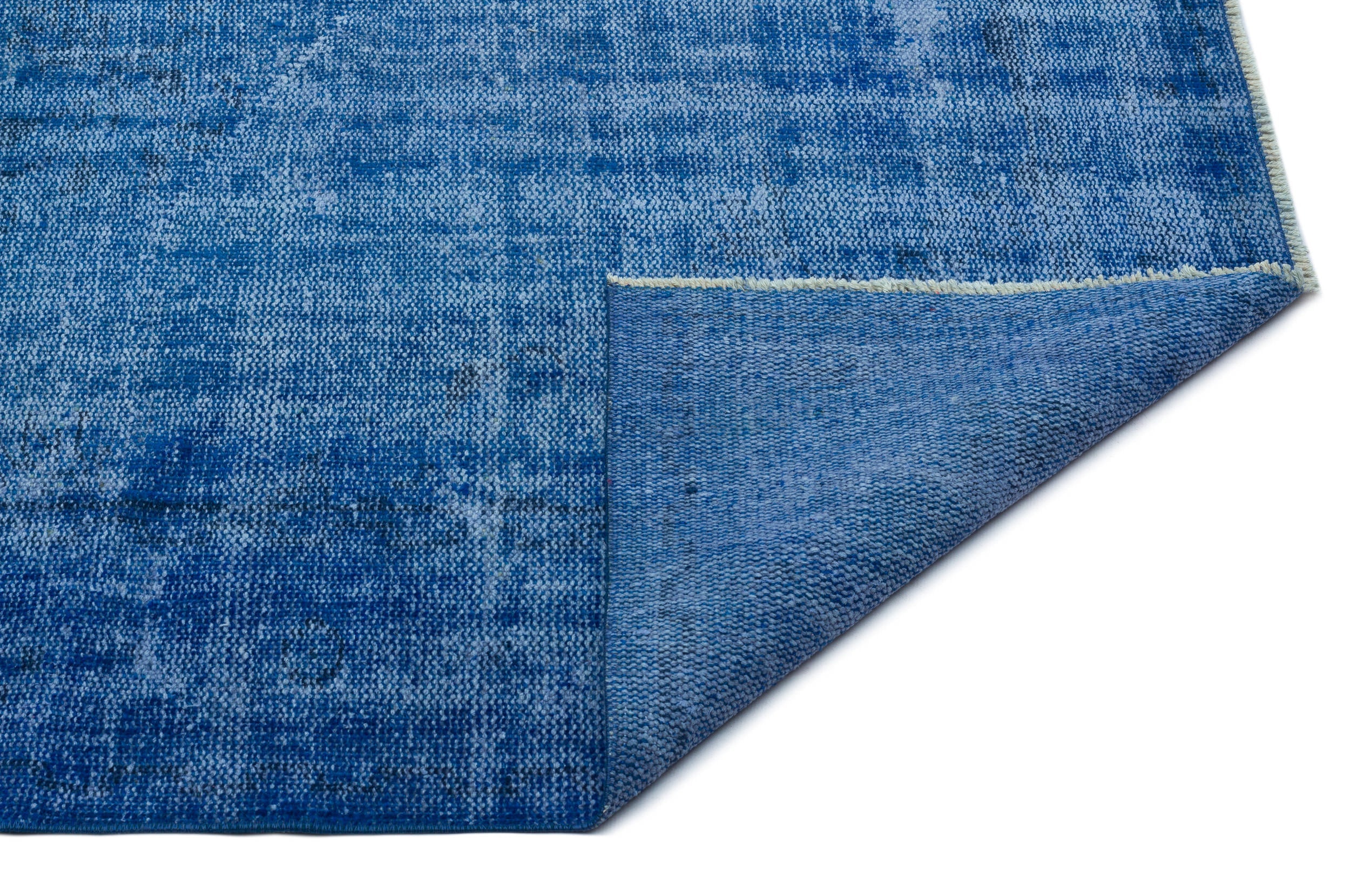 Atina Blue Vintage Wool Handmade Area Rug 6'0" x 8'10"