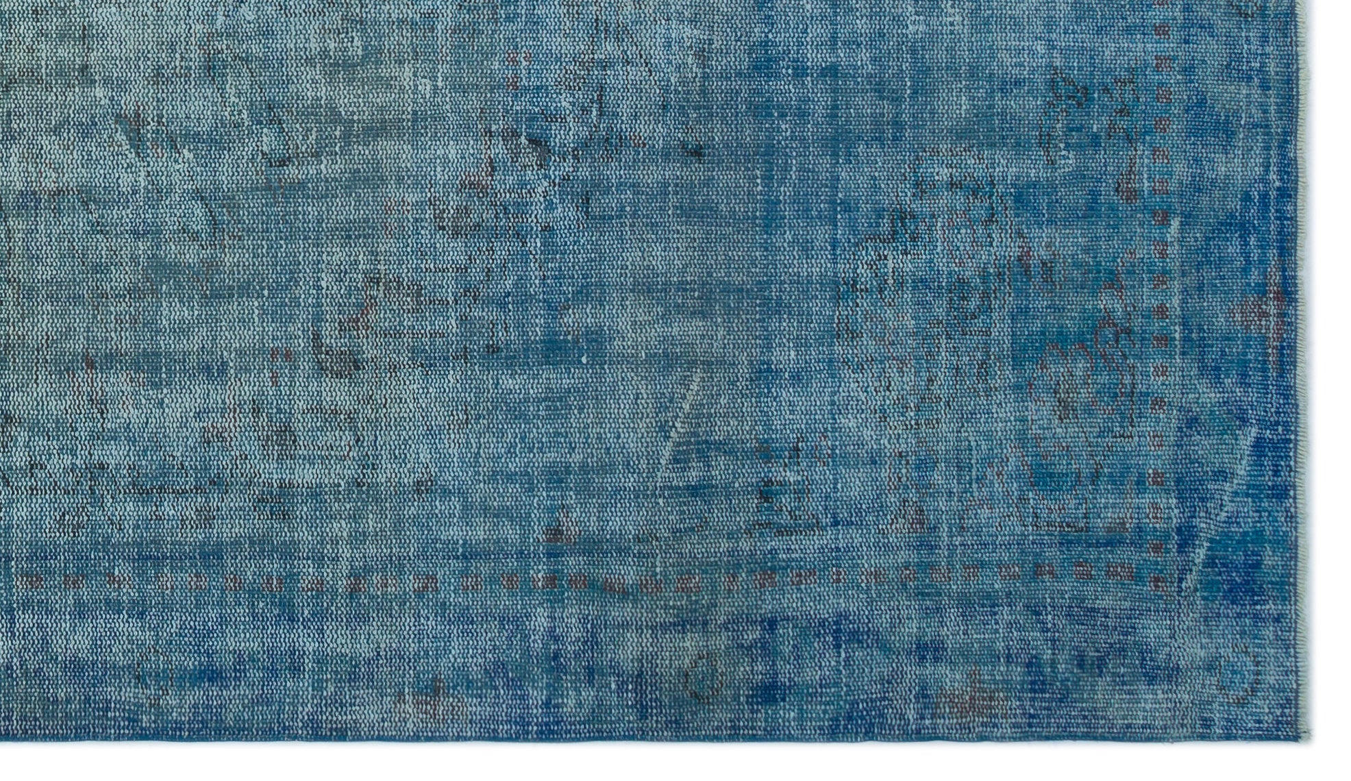 Atina Blue Vintage Wool Handmade Area Rug 5'3" x 9'2"