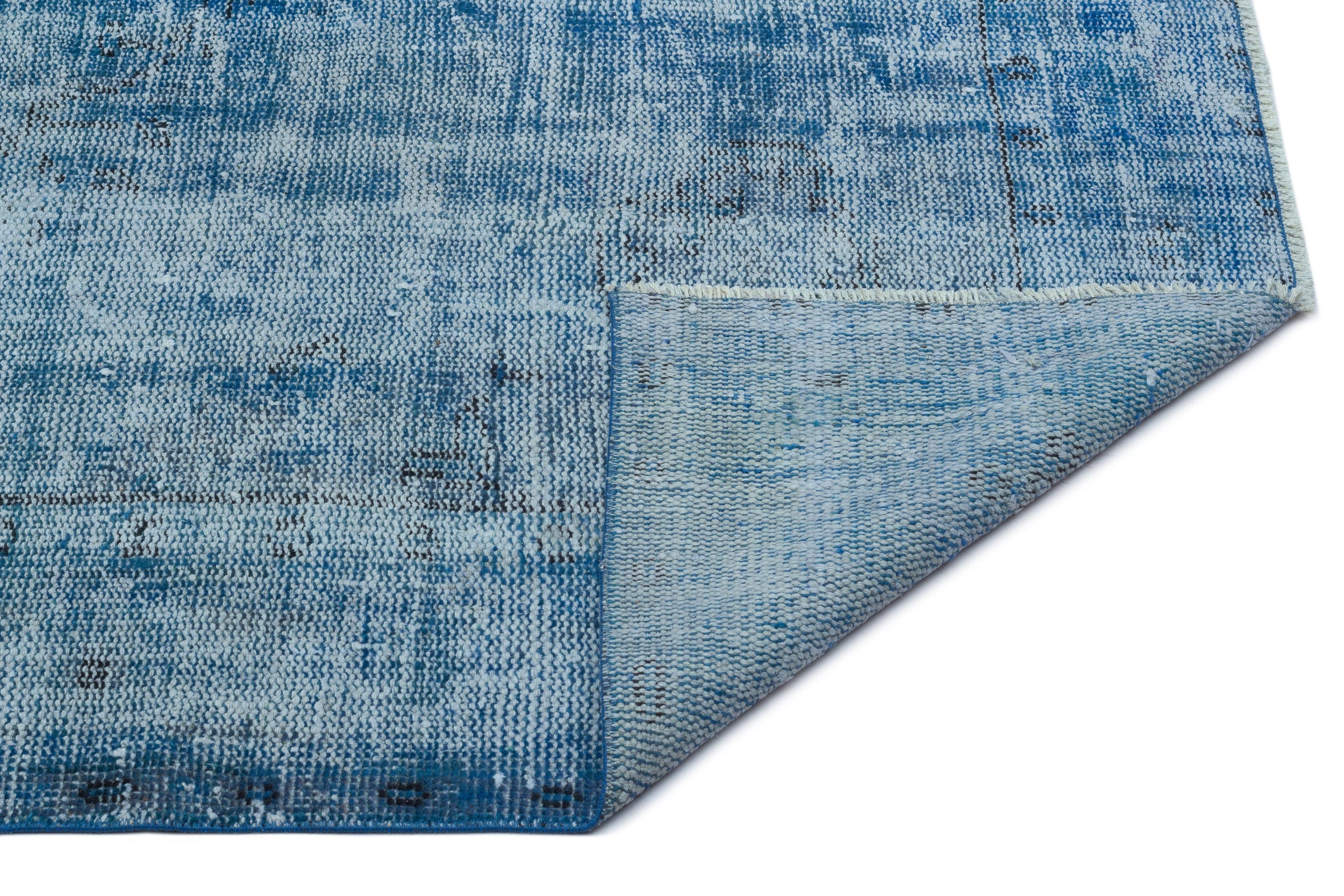 Atina Blue Vintage Wool Handmade Area Rug 5'7" x 9'5"